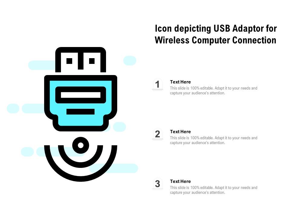 Icon depicting usb adaptor for wireless computer connection Slide01