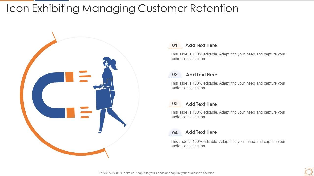 Icon Exhibiting Managing Customer Retention Slide01