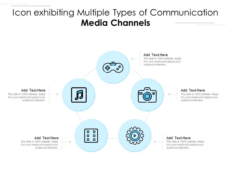 Icon exhibiting multiple types of communication media channels Slide01