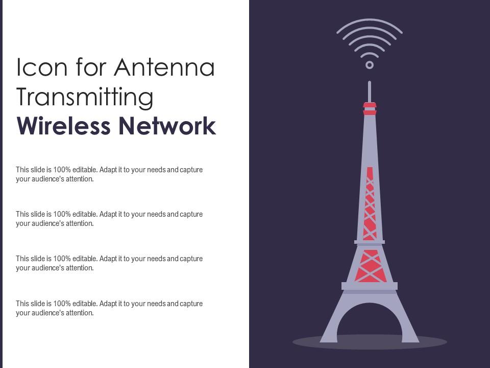 Icon for antenna transmitting wireless network Slide01