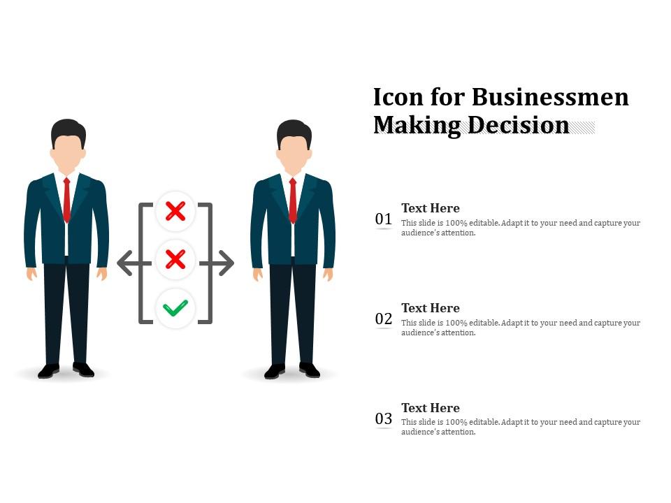 Icon for businessmen making decision Slide01