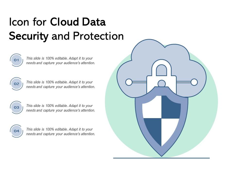 Icon for cloud data security and protection Slide01