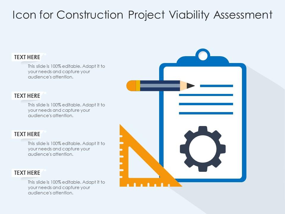 Icon for construction project viability assessment Slide01