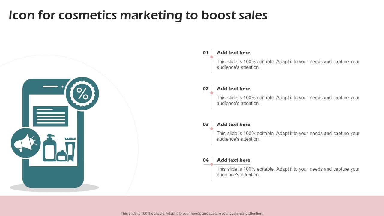 Icon For Cosmetics Marketing To Boost Sales Slide01