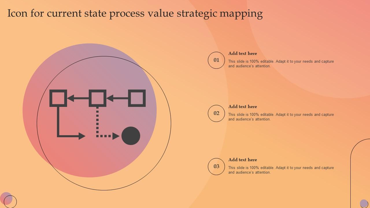 Icon For Current State Process Value Strategic Mapping Slide01
