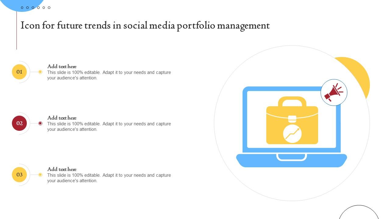 Icon For Future Trends In Social Media Portfolio Management