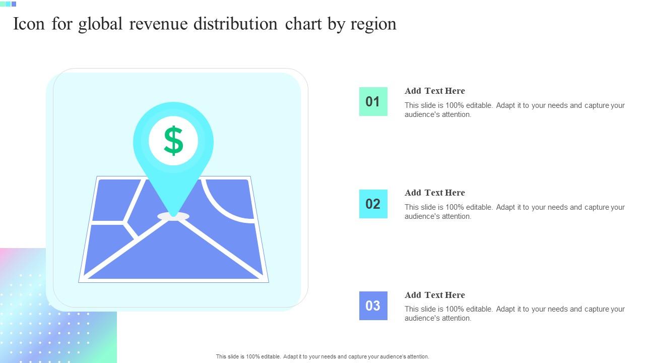 Icon For Global Revenue Distribution Chart By Region