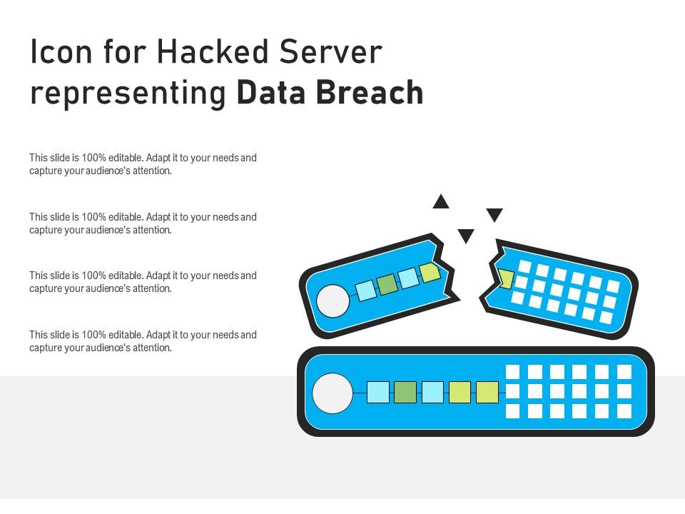 Icon for hacked server representing data breach Slide01