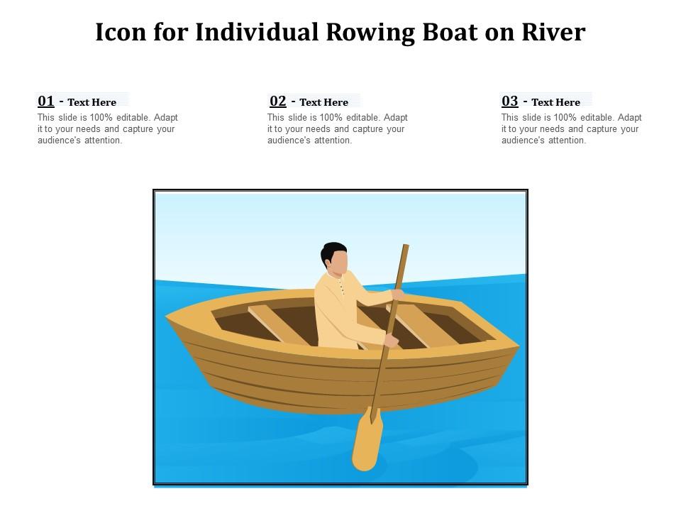 Icon for individual rowing boat on river Slide01
