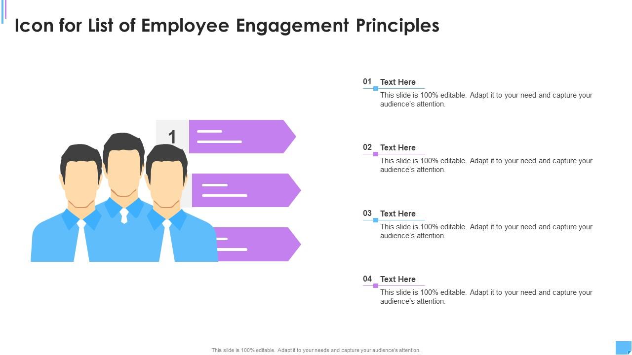 Icon For List Of Employee Engagement Principles Slide01