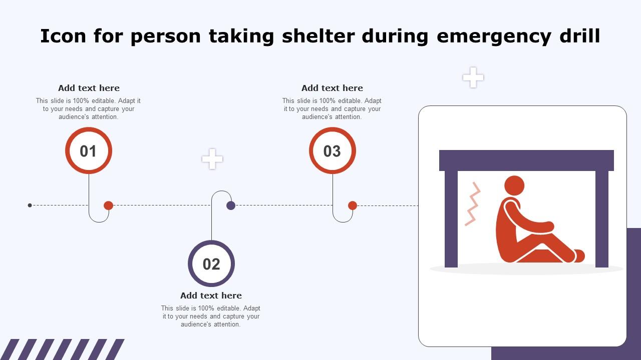 Icon For Person Taking Shelter During Emergency Drill