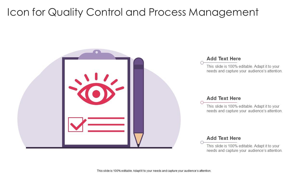 Icon For Quality Control And Process Management Slide01