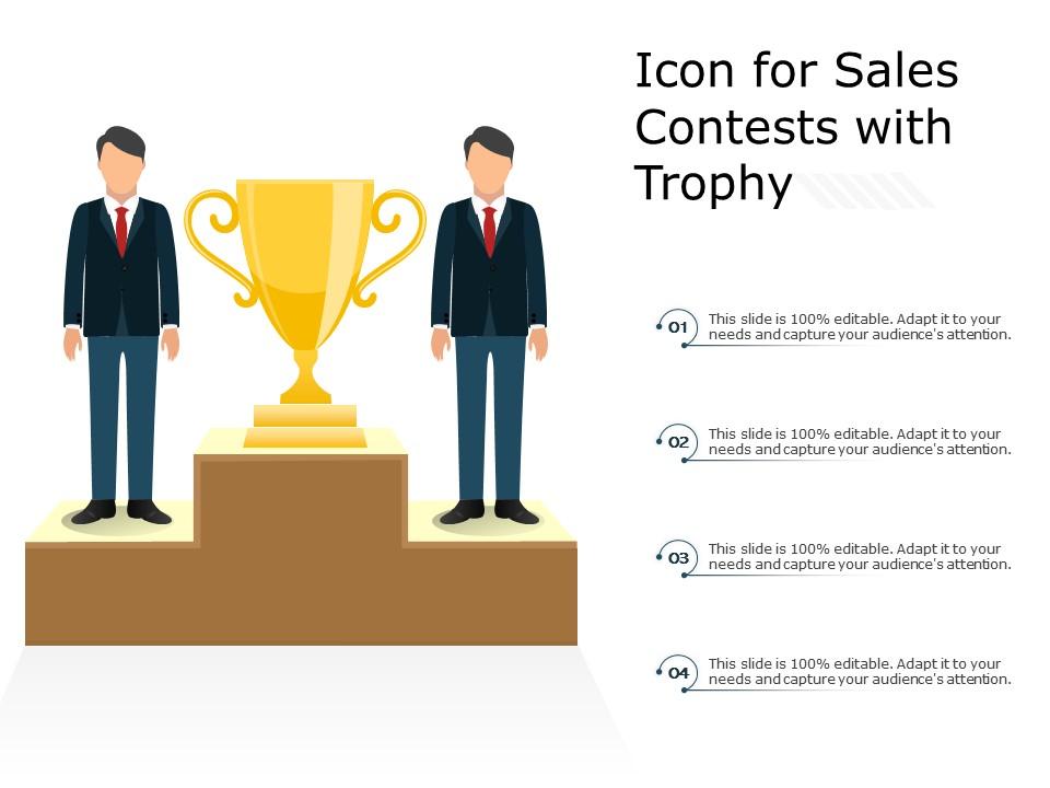 Icon for sales contests with trophy Slide01