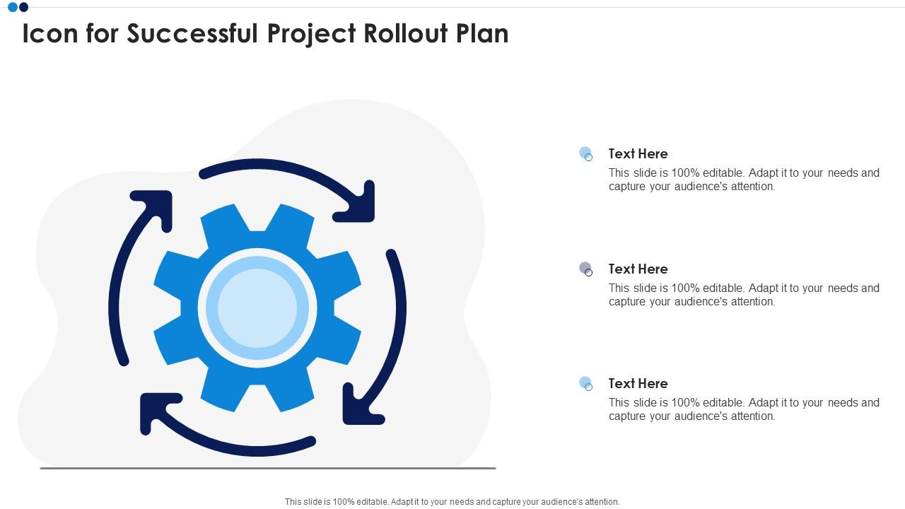 Icon For Successful Project Rollout Plan Slide01