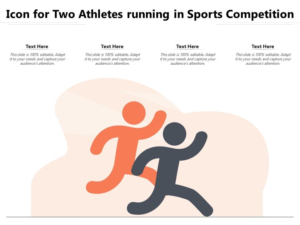 Icon for two athletes running in sports competition Slide01