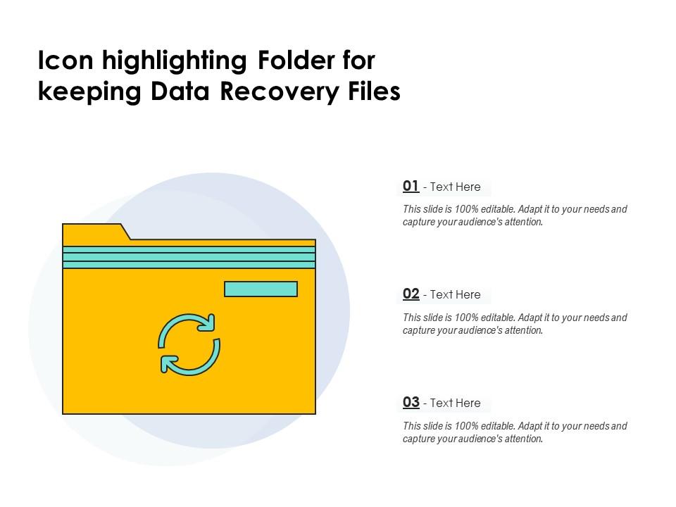 Icon highlighting folder for keeping data recovery files Slide01