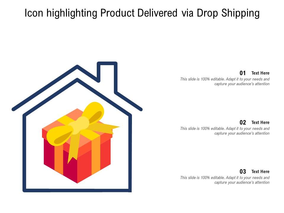 Icon highlighting product delivered via drop shipping Slide01