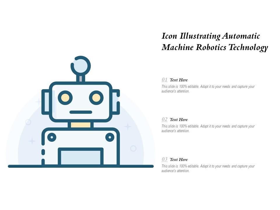 Icon illustrating automatic machine robotics technology Slide01