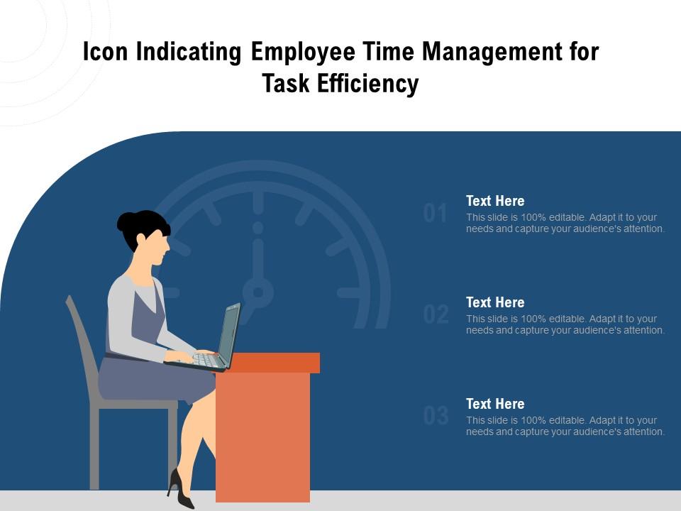 Icon indicating employee time management for task efficiency Slide01