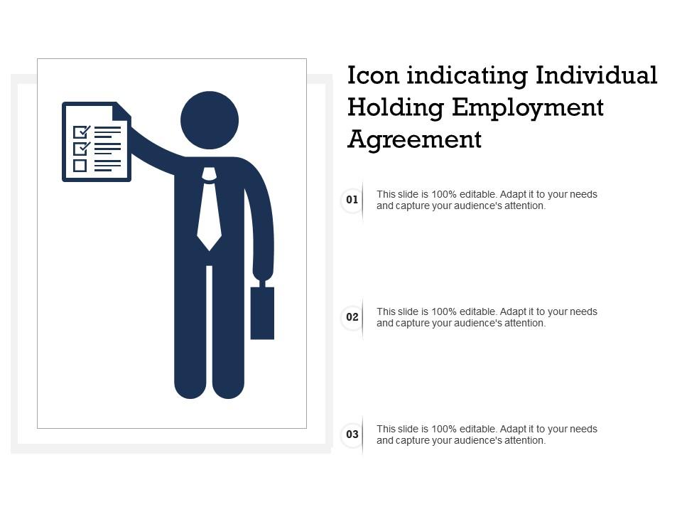 Icon indicating individual holding employment agreement Slide01