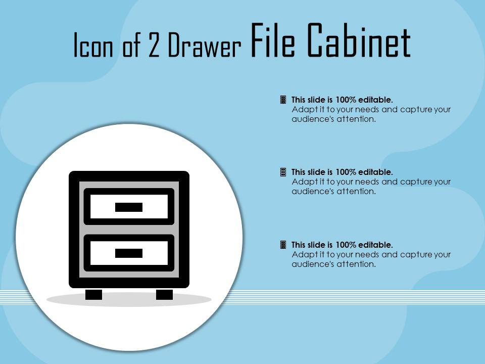 Icon of 2 drawer file cabinet Slide01