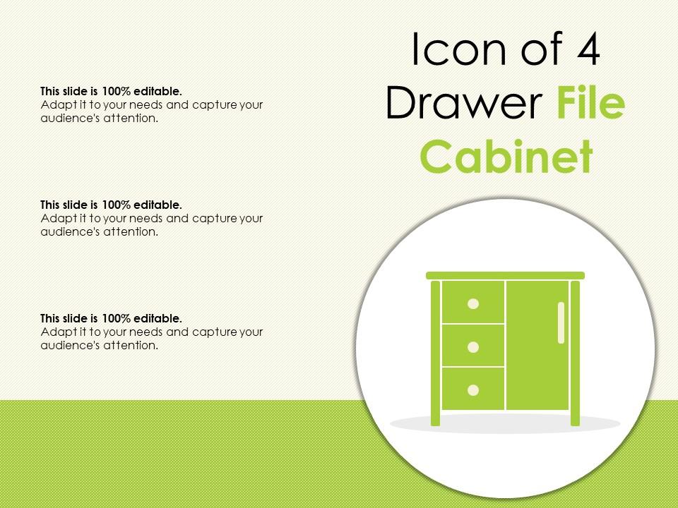 Icon of 4 drawer file cabinet Slide01