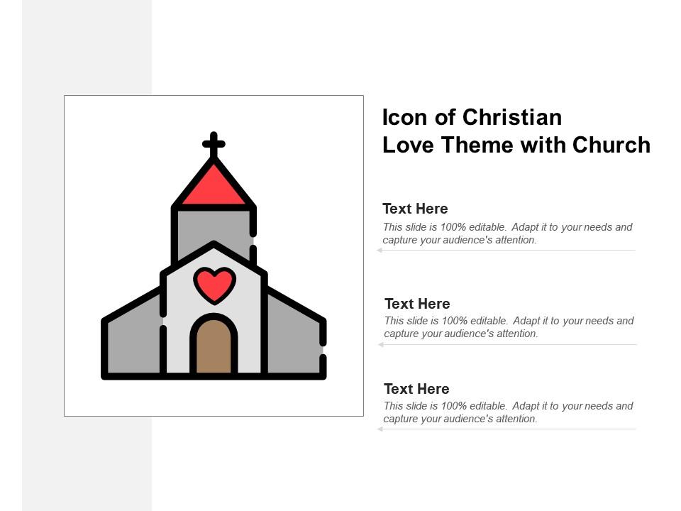 Icon of christian love theme with church Slide01