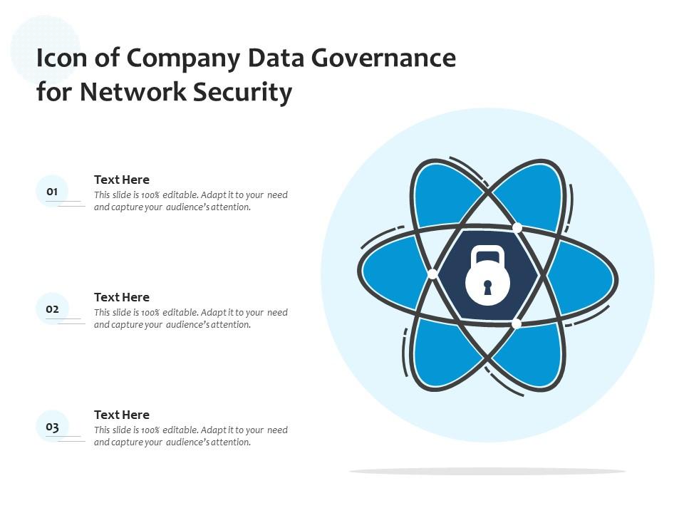 Icon of company data governance for network security Slide01