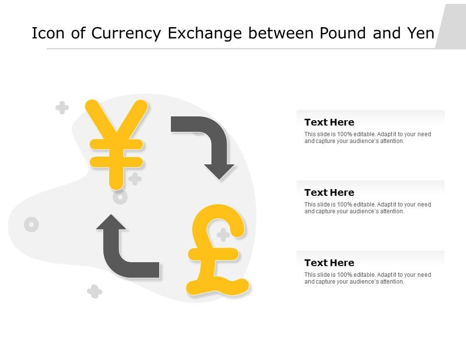 Icon of currency exchange between pound and yen Slide01