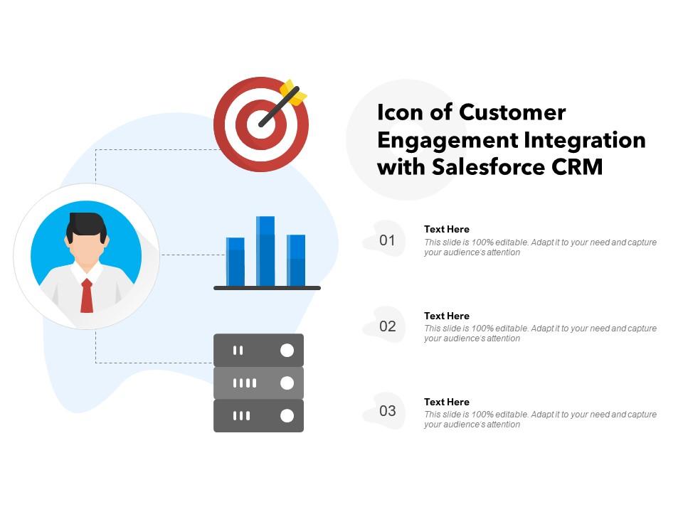 Icon of customer engagement integration with salesforce crm Slide01