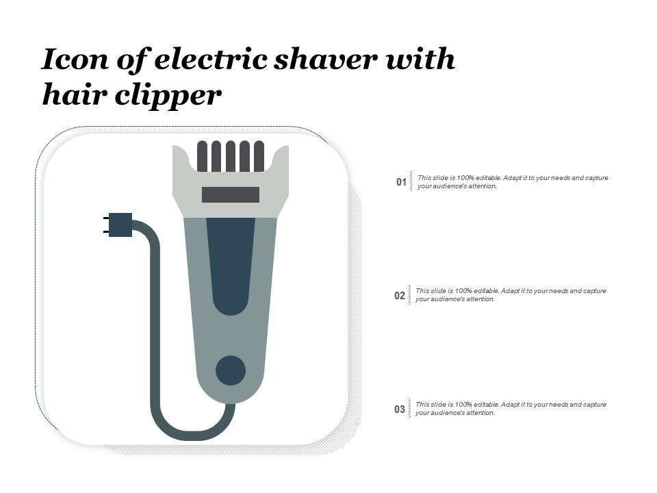 Icon of electric shaver with hair clipper Slide01