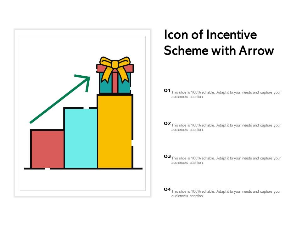 Icon of incentive scheme with arrow Slide01