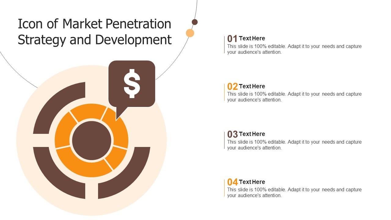 Icon Of Market Penetration Strategy And Development Slide01