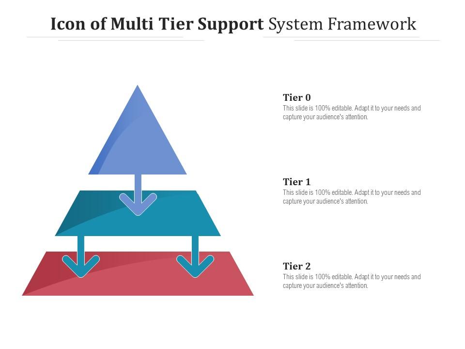 Icon of multi tier support system framework Slide01