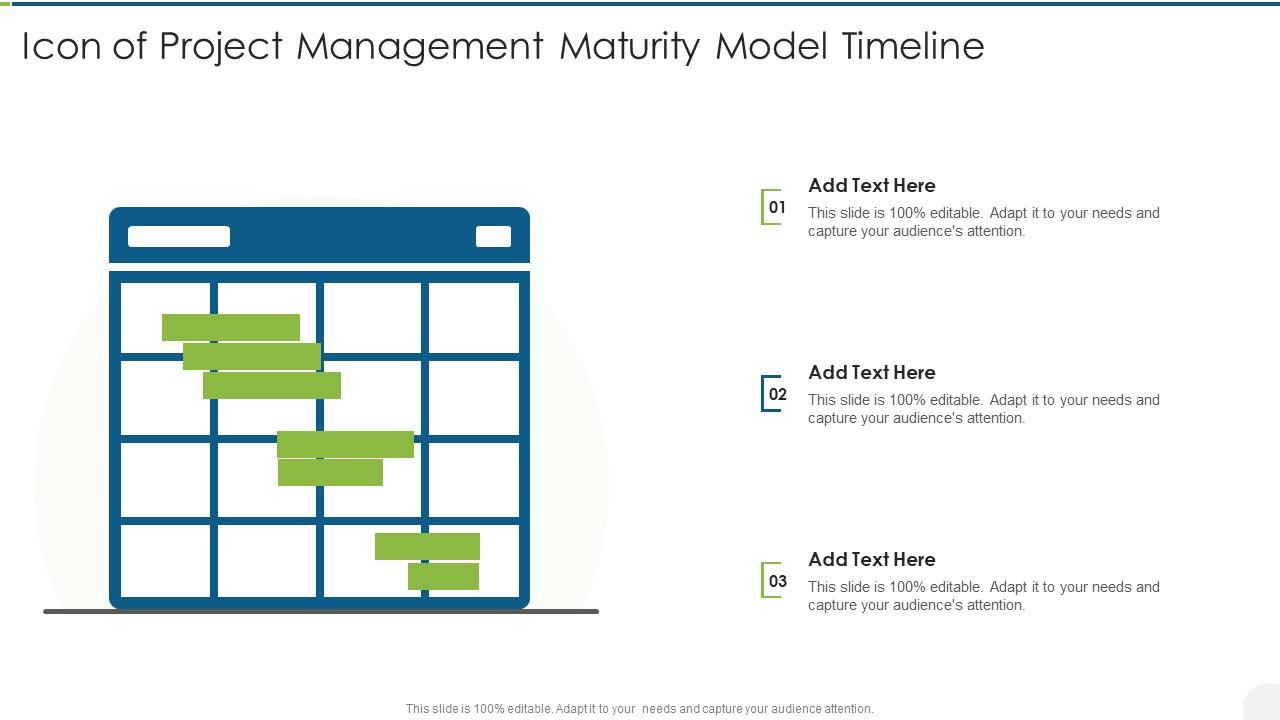 Icon Of Project Management Maturity Model Timeline Slide01