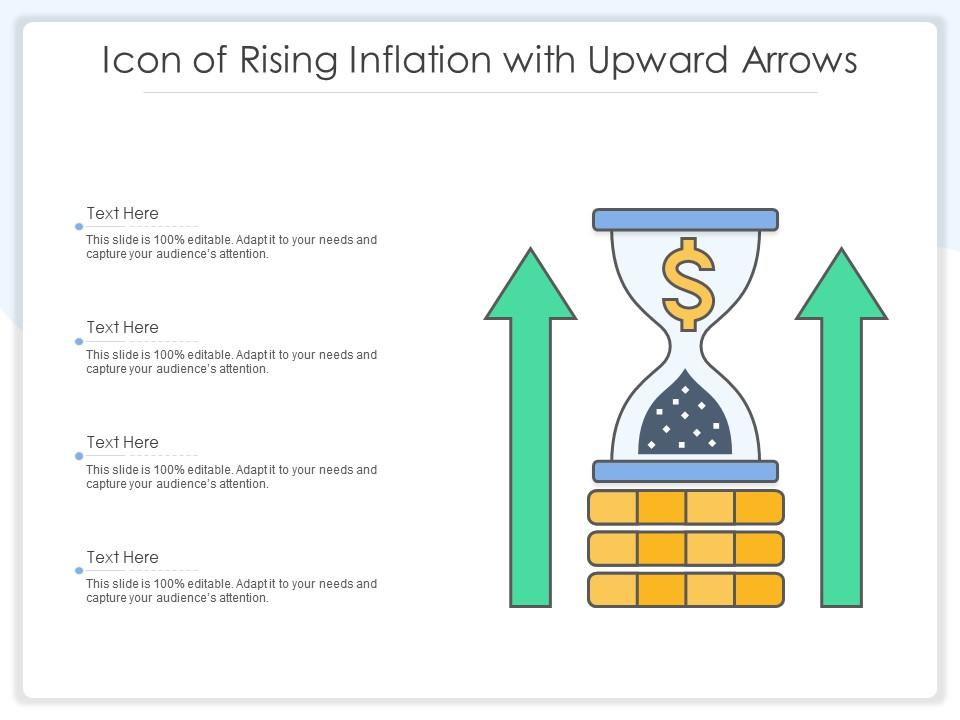 Icon of rising inflation with upward arrows Slide01