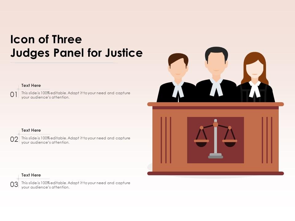 Icon of three judges panel for justice Slide01