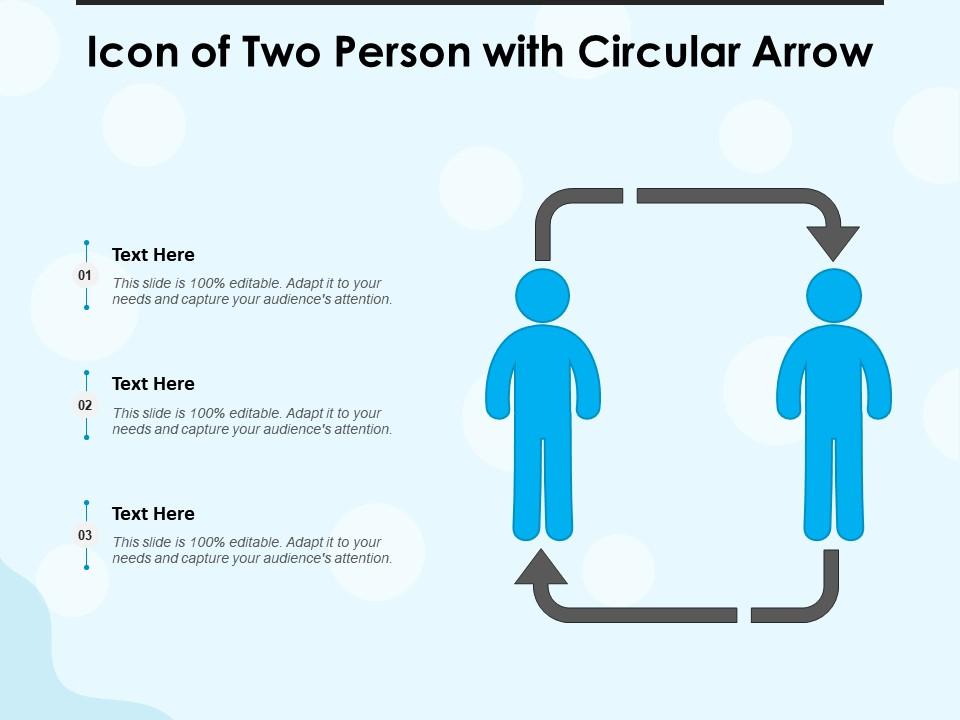 Icon of two person with circular arrow Slide01