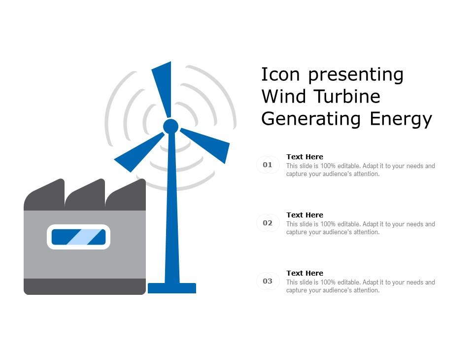 Icon presenting wind turbine generating energy Slide01