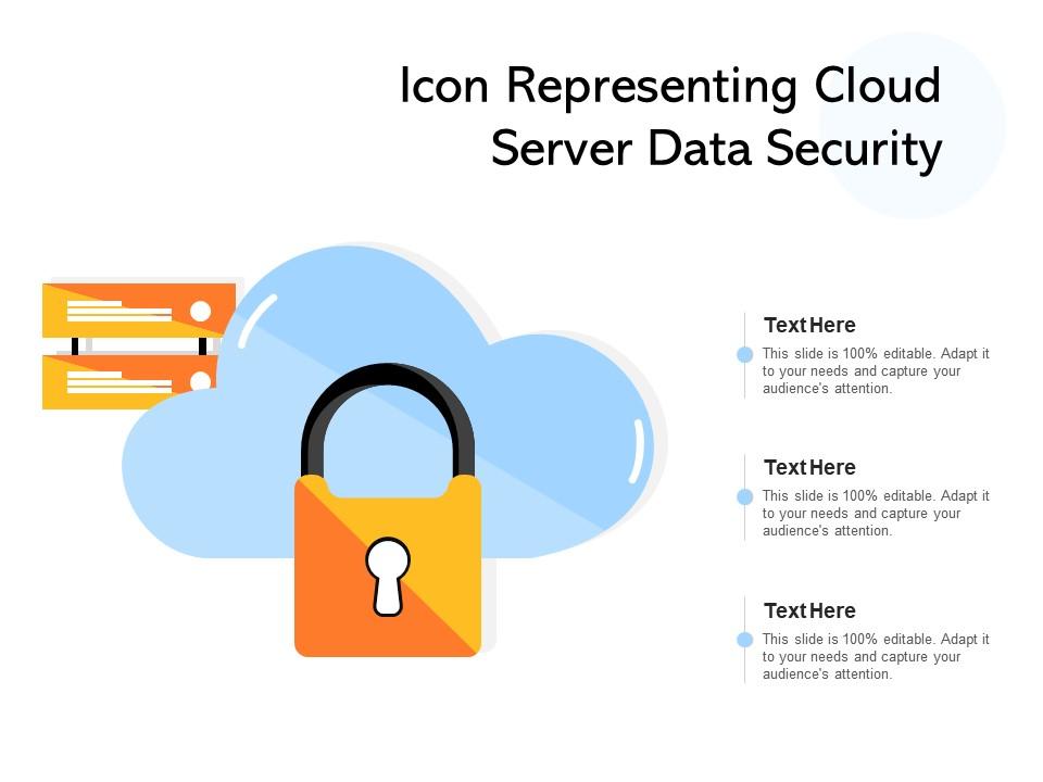 Icon representing cloud server data security Slide01