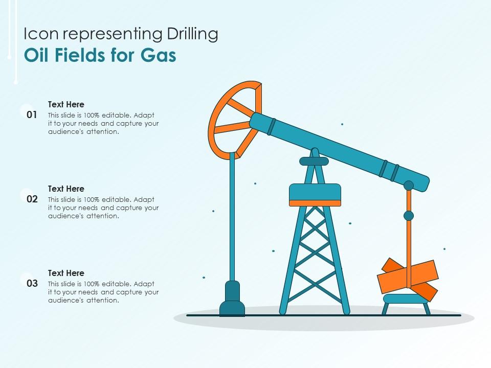 Icon representing drilling oil fields for gas Slide01