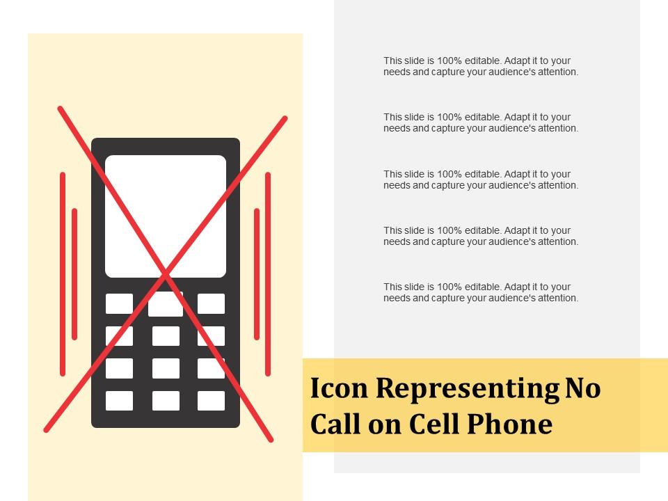 Icon representing no call on cell phone Slide01