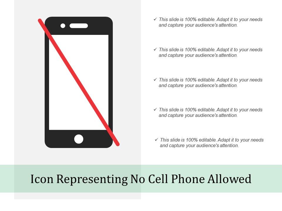 Icon representing no cell phone allowed Slide01