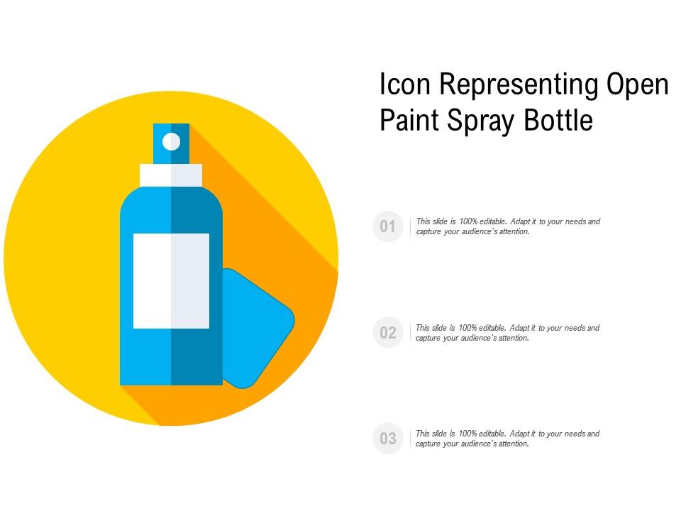 Icon representing open paint spray bottle Slide01
