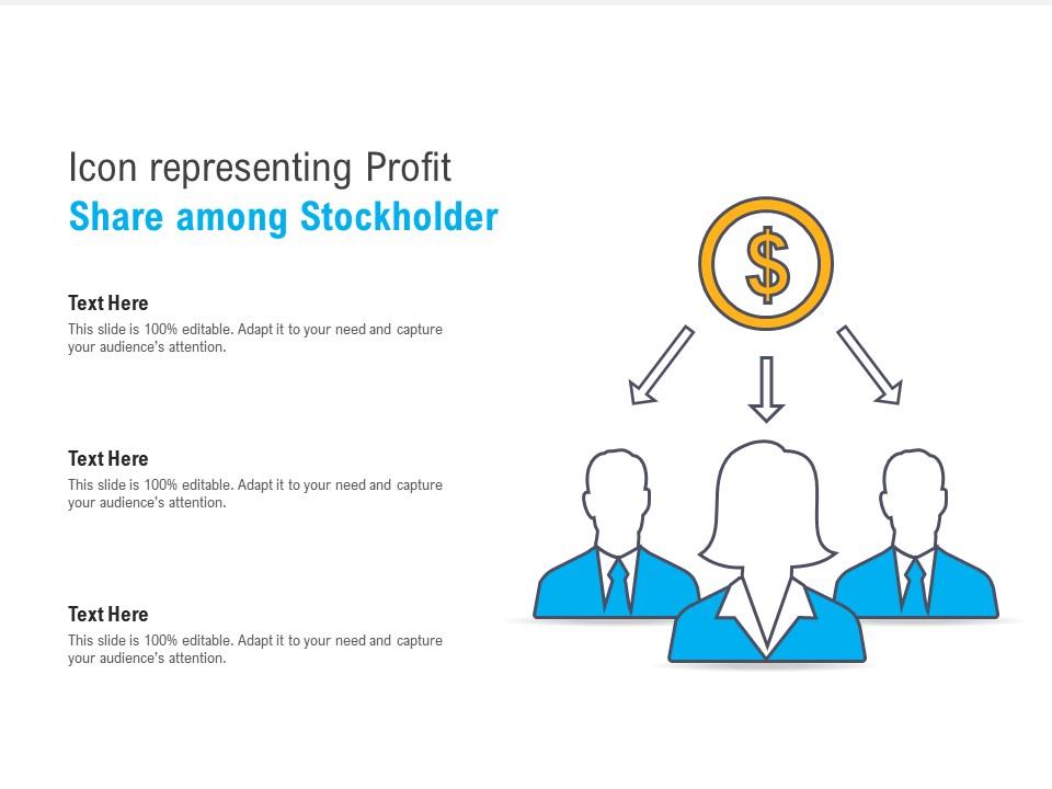Icon representing profit share among stockholder Slide01