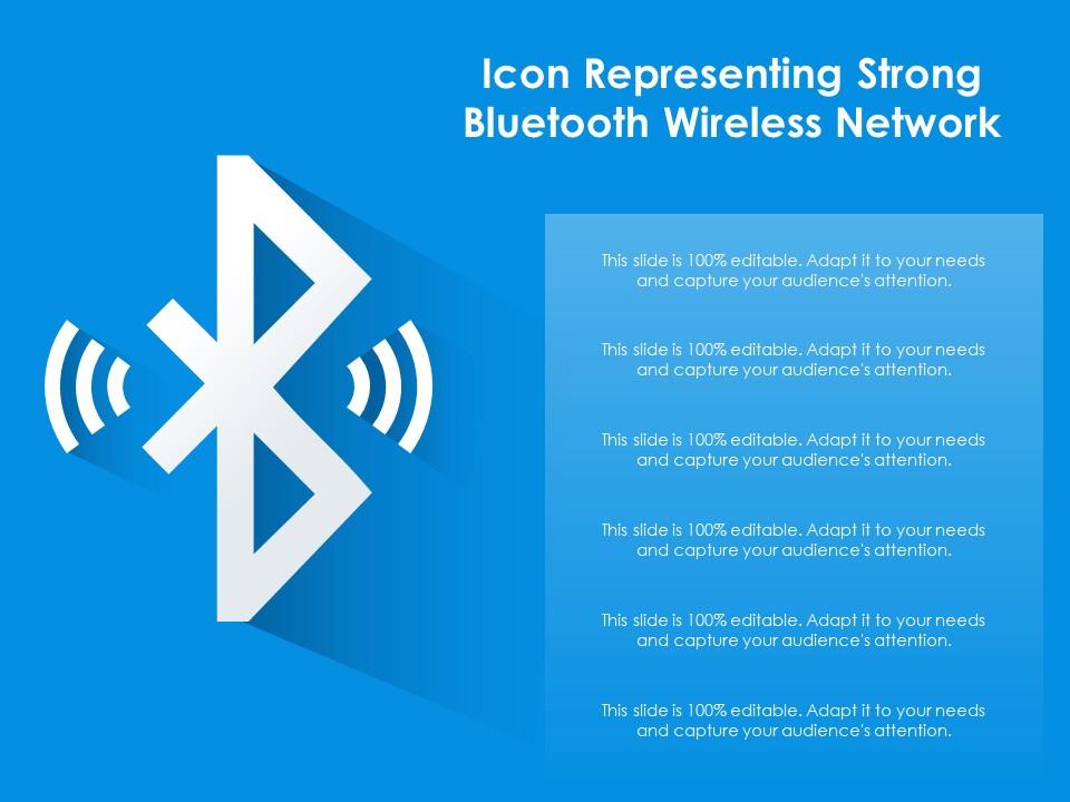 Icon representing strong bluetooth wireless network Slide01