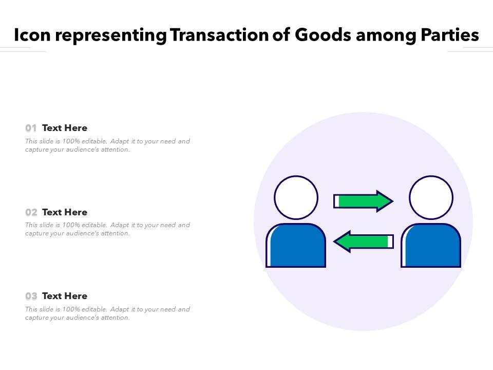 Icon representing transaction of goods among parties Slide01