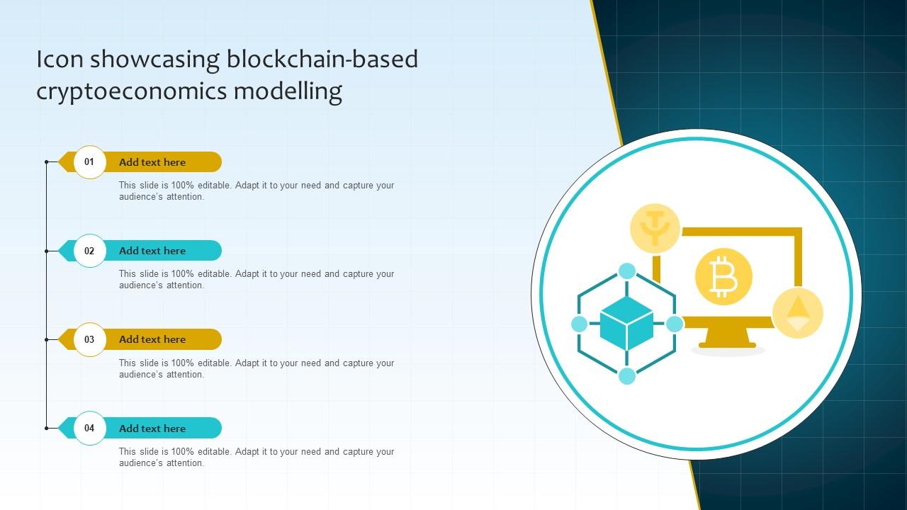 Icon Showcasing Blockchain Based Cryptoeconomics Modelling