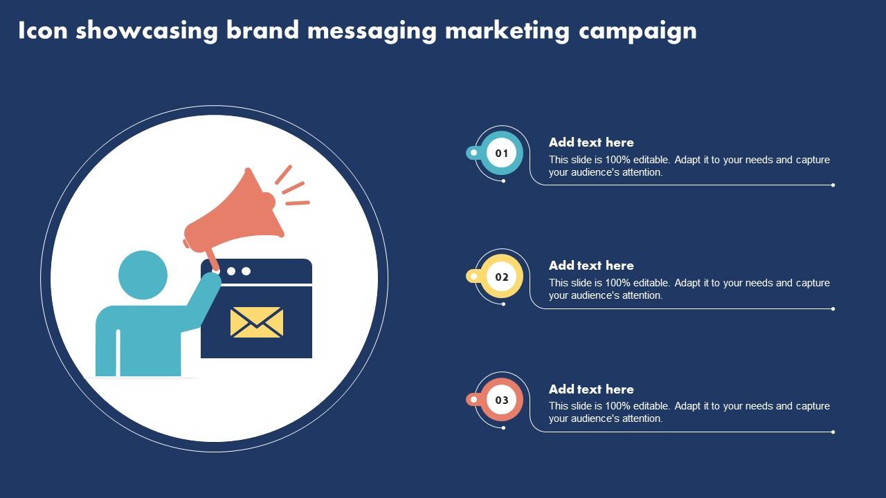 Icon Showcasing Brand Messaging Marketing Campaign