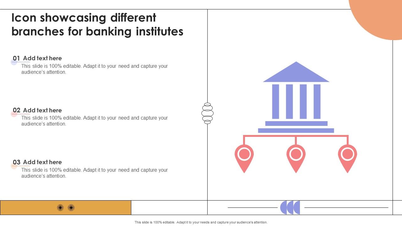Icon Showcasing Different Branches For Banking Institutes